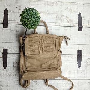 Cute faux suede backpack